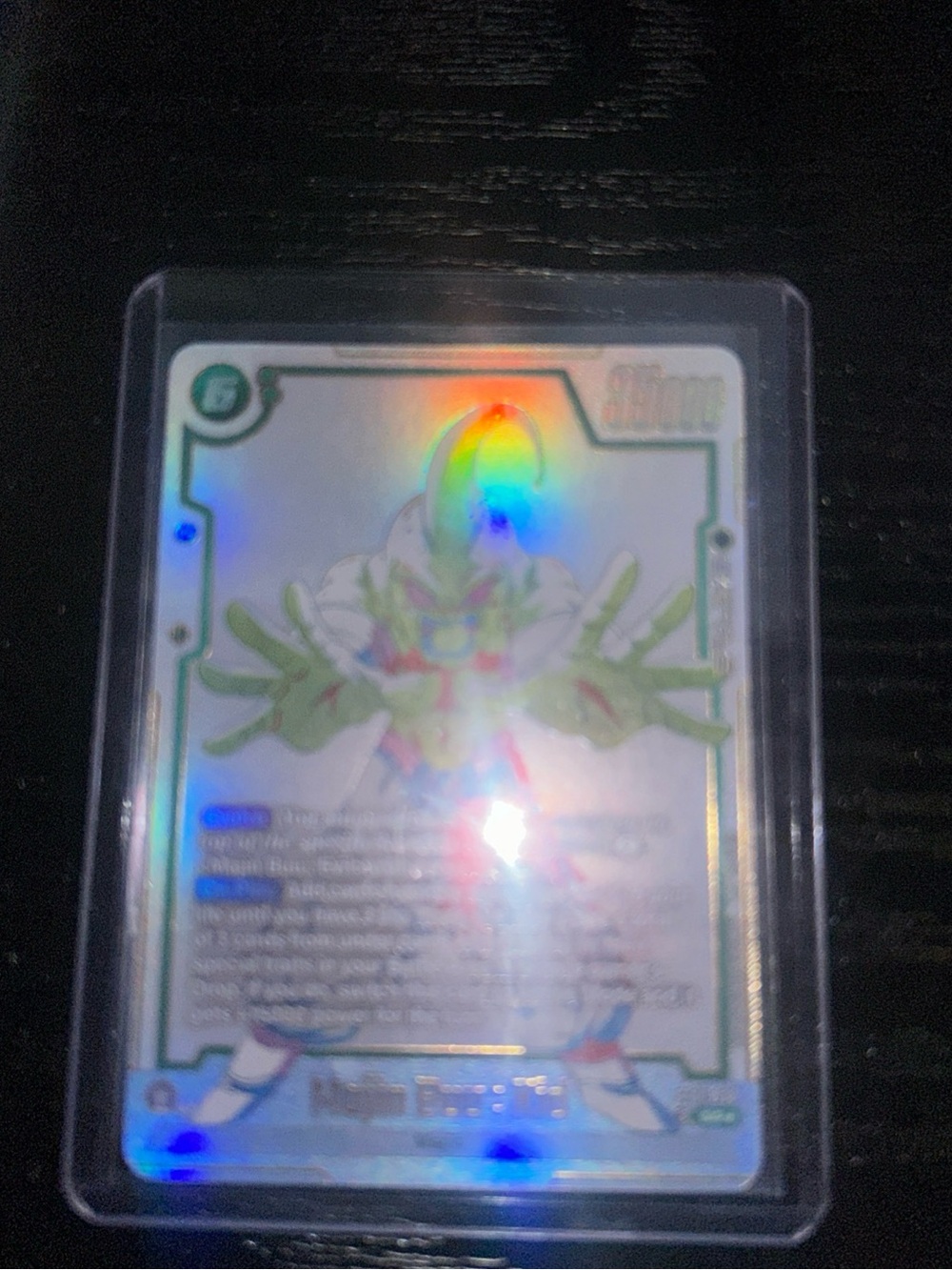 Pokemon Holographic Card with Green Foil Accents